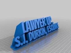 My Customized Sweeping 2-line name plate