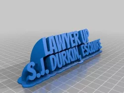 My Customized Sweeping 2-line name plate