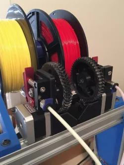 Simple Bowden Herringbone Geared Extruder