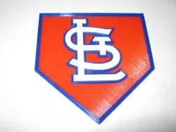 ST Louis Cardinals home plate logo