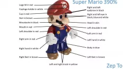 Super Mario scaled up to 390% - now are all parts printable