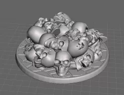 28mm Pile of Skulls Base / Marker