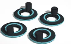 5mm Tron ID Discs - Legends Class Transformers Scaled