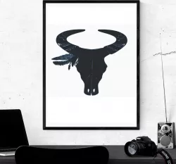 Buffalo Skull - 2D Wall Art