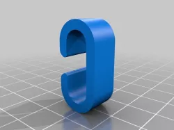 Clip for rubber band delta printer dampener