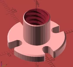 Customizable Leadscrew Flange Metric