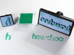 Customizable Rubber Stamp with Handle
