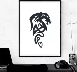 Dragon Tattoo - 2D Wall Art