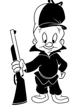 Elmer Fudd stencil