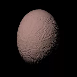 Europa with approximate topography scaled one in twenty million