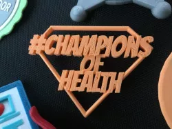 #HIMSS19 Champions Of Health Badge Pin