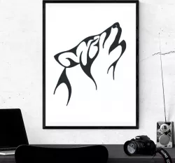 Howling Wolf - 2D Wall Art