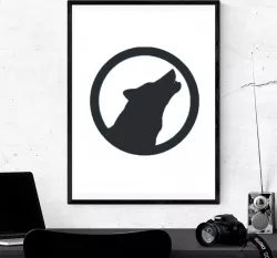 Howling Wolf II - 2D Wall Art