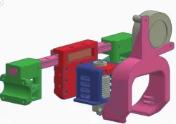 Hypercube 300 remix for "Der Skorpion" fan duct. E3d and NF-TC01 mounts 