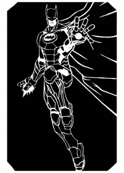 Iron Batman stencil