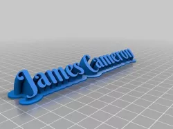 James Cameron Sweeping 2-line name plate (text)