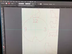 Laser cut cat clocks wood and acrylic