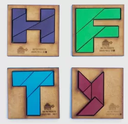 Lasercut Brain Teaser Puzzle Set