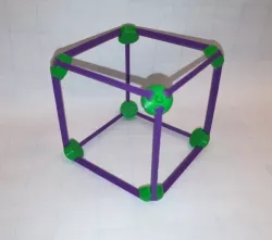 Make a Cube / Hexahedron: Vertex and Edge, Platonic Solid