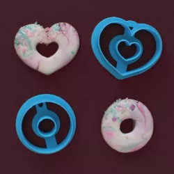 Mini donut cookie cutters