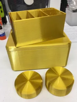 Misc... Remote Docker, Earphone/Cable Containers and Hinged Lid Box