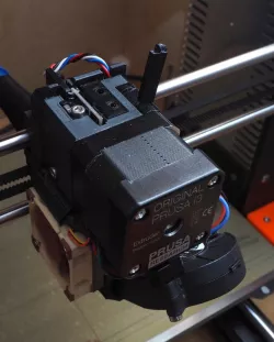 Prusa Mk3s extruder using an indirect Mk3 filament sensor. 
