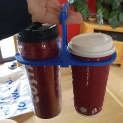 Reusable collapsible coffee carrier