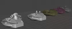 ROBOTECH MASTER TRIV AUTOMATED SLED CAR Infantry HVY WPN SECTION