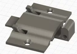 Rubber band printer enclosure door latch
