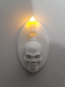 Skull Candle Wall Sconce
