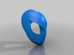 Spiderman PS4 faceshell with hex holes