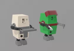 Star Wars: Solo Gonks with Arms, WG-22 Gladiator Droid, and Similar unit from Kessel Control Room