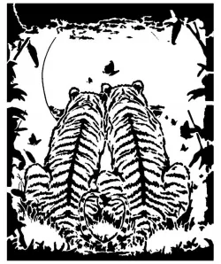 Tiger Stencil