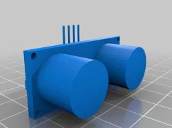 (Ultrasonic) Ping Sensor To Scale For Making Holes To Fit One, Solid Part