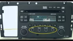 Volvo stereo knobs for: bass,treble,balance,fade