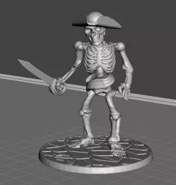 28mm Skeleton Warrior Pirate Captain
