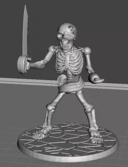 28mm Skeleton Warrior Pirate Cutlass