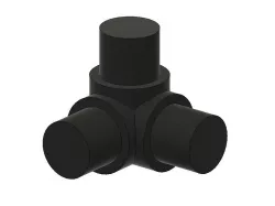 3 way Corner bracket for 20mm electrical tubing pipe with clips