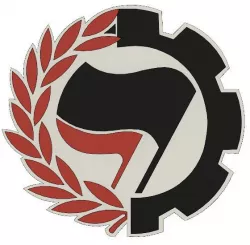 Antifa Flags Cog/Wreath