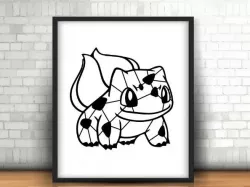 Bulbasaur pokemon decoration (no support needed)