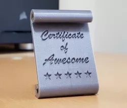 Certificate of Awesome