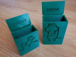 Chemist Coffee and Sugar Storage Containers/Desk Organizer