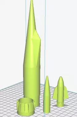 Estes Interceptor K-50 rocket plastic parts