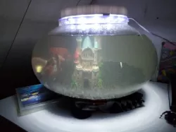 Fish bowl lamp w. 45 LED