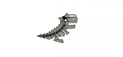 flexi dino with bow badge