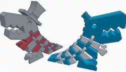 Flexi Rex with Top Hat and Bow