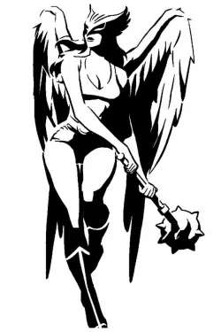 Hawk Girl stencil