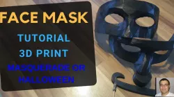 HOMEMADE FACE MASK FOR MASQUERADE OR HALLOWEEN / diy / 3D print / MESHMIXER / FUSION 360 tutorial