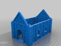 Medieval Cottage with working Door 28mm