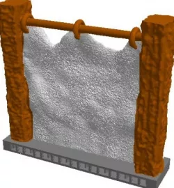 Miniature Curtain Entrance with and without openLOCK